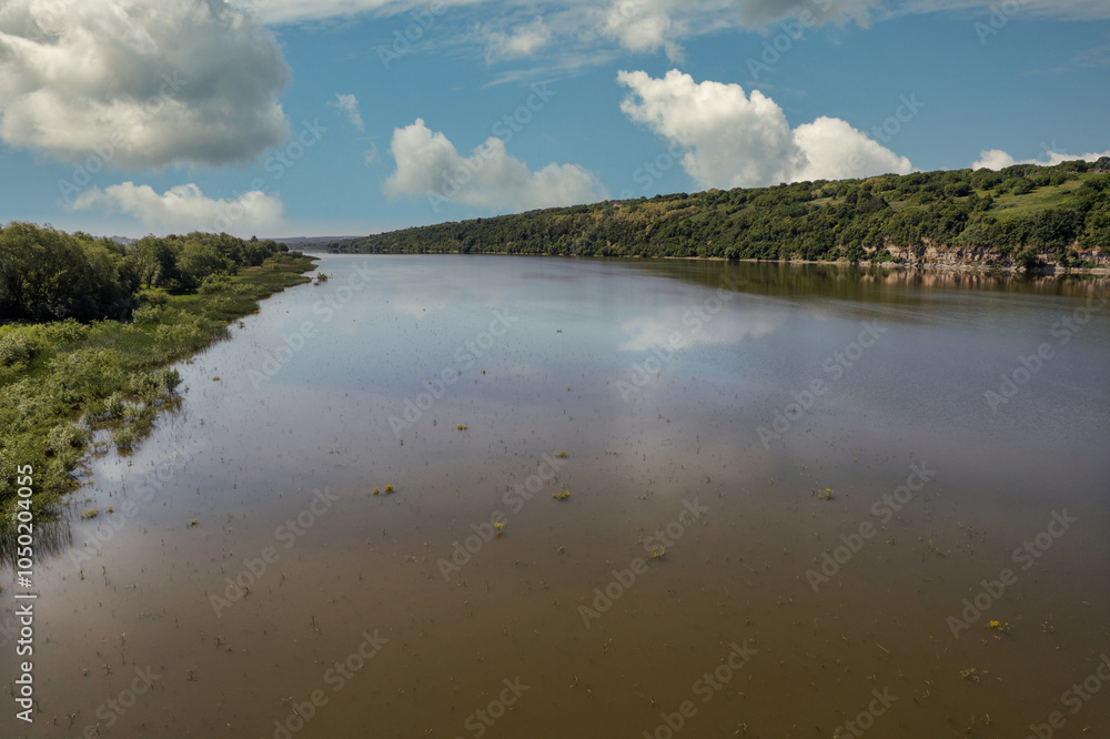 River Dniester landscape in Ukraine. River Dniester landscape in Ukraine.