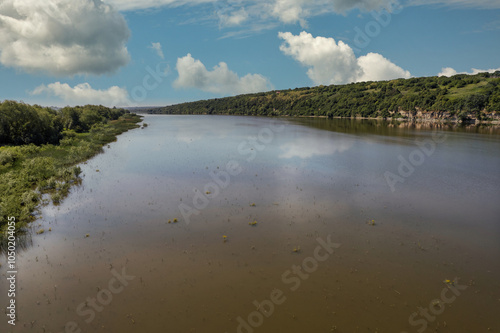 River Dniester landscape in Ukraine.