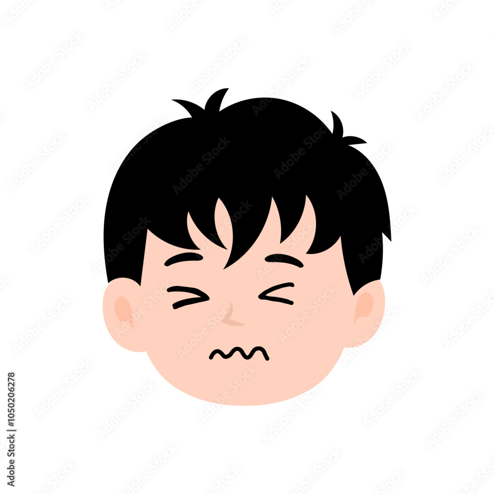 kawaii boy variant expression. various expressions and gesture. element stock kawaii boy variant expression. various expressions and gesture. element stock