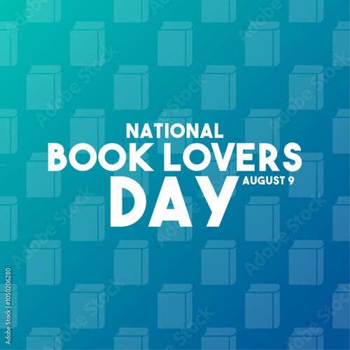 National Book Lovers Day. Seamless pattern book icon. Gradient background.