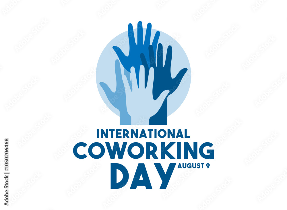Fototapeta premium International Coworking Day. August 9.