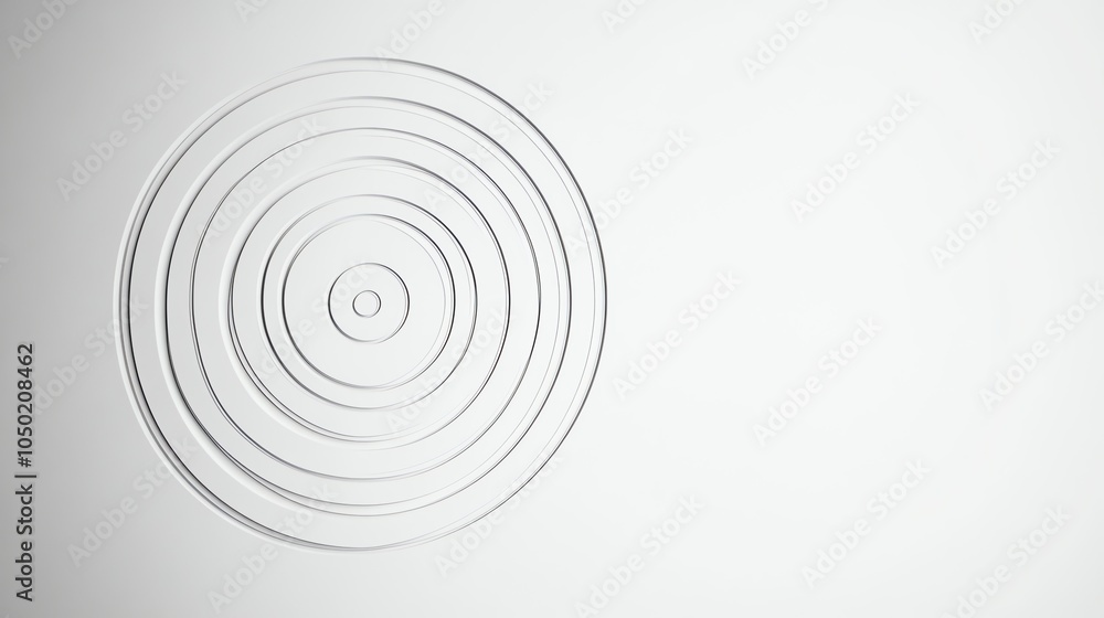 Fototapeta premium A series of concentric circles on a white background.