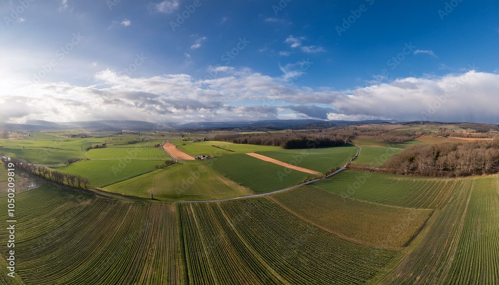Naklejka premium Track growth patterns using aerial imaging capabilities. 