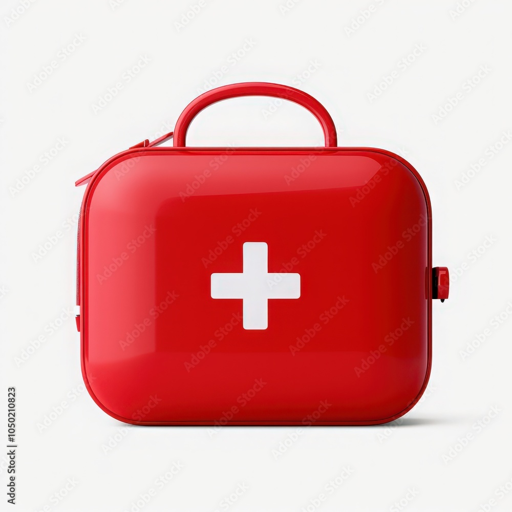 First aid kit on white background. First aid kit on white background.