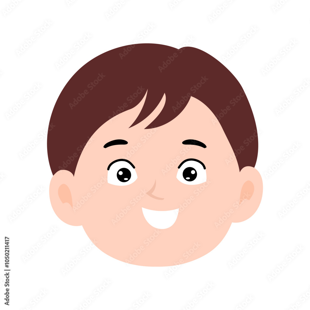 brown hair kawaii boys on different exspression design element stock. kawaii emoticon brown hair kawaii boys on different exspression design element stock. kawaii emoticon