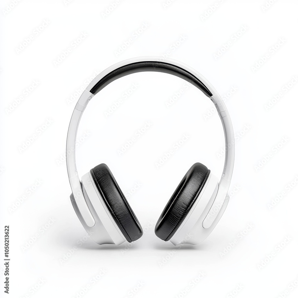 Stylish white and black headphones with a sleek design, perfect for immersive music experiences. Stylish white and black headphones with a sleek design, perfect for immersive music experiences.