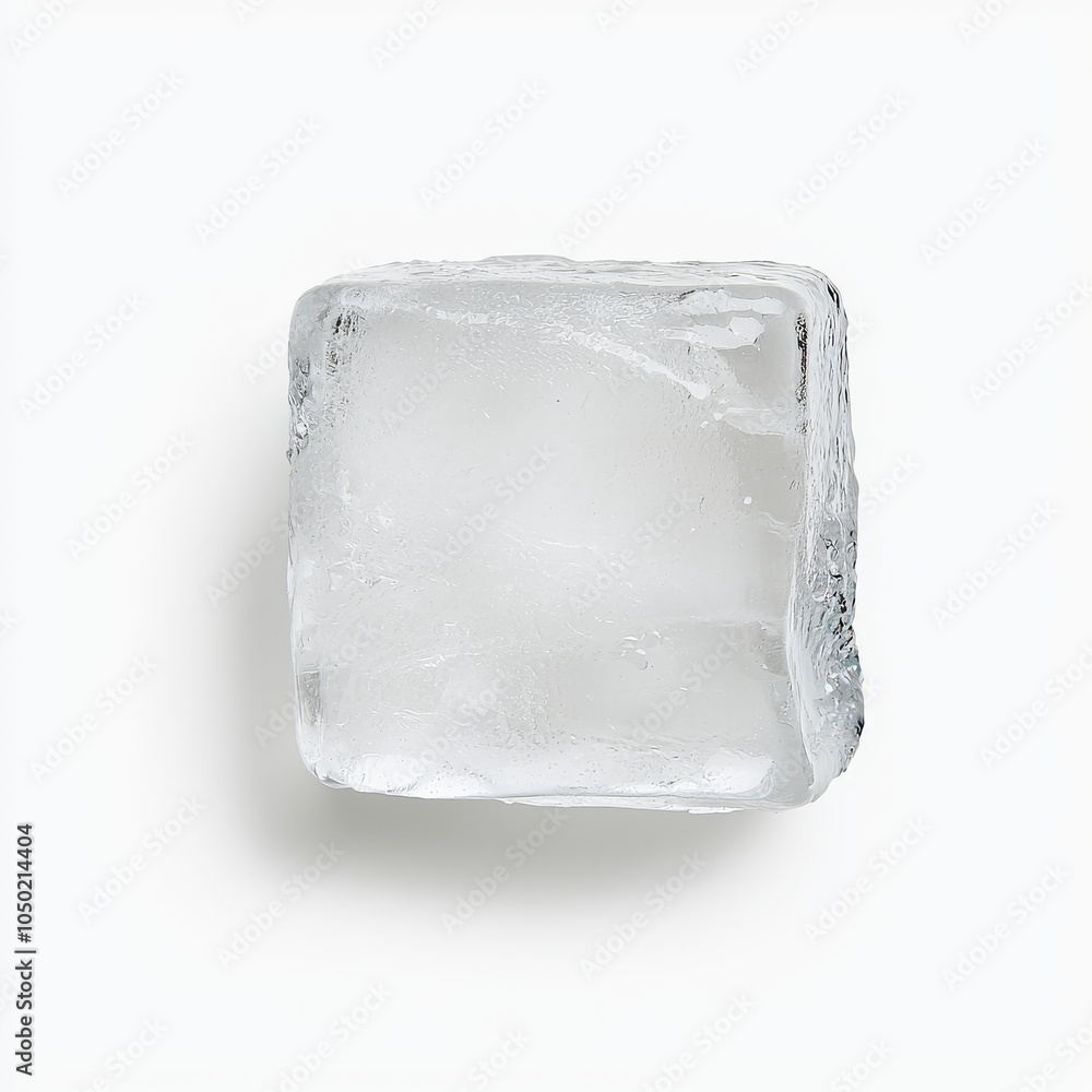 A clear ice cube with a smooth surface, perfect for cooling drinks or adding a touch of elegance to beverages. A clear ice cube with a smooth surface, perfect for cooling drinks or adding a touch of elegance to beverages.