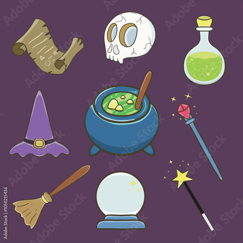 some wizard tools and materials