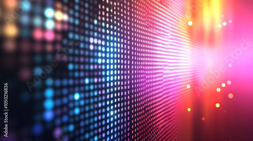 Wallpaper Mural Futuristic video screen with pastel neon pixel pattern and tv static effect Torontodigital.ca