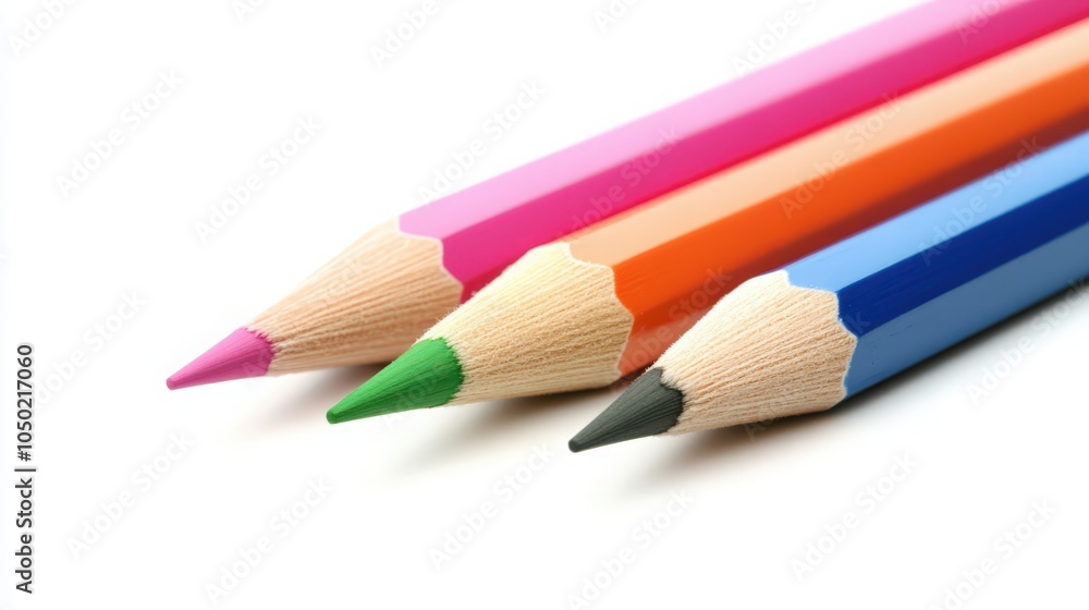 pencils on white background
pencils on white background