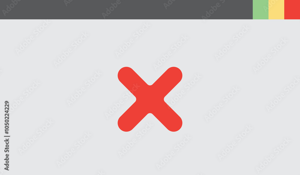 Obraz premium Warning Popup, Error System Symbol