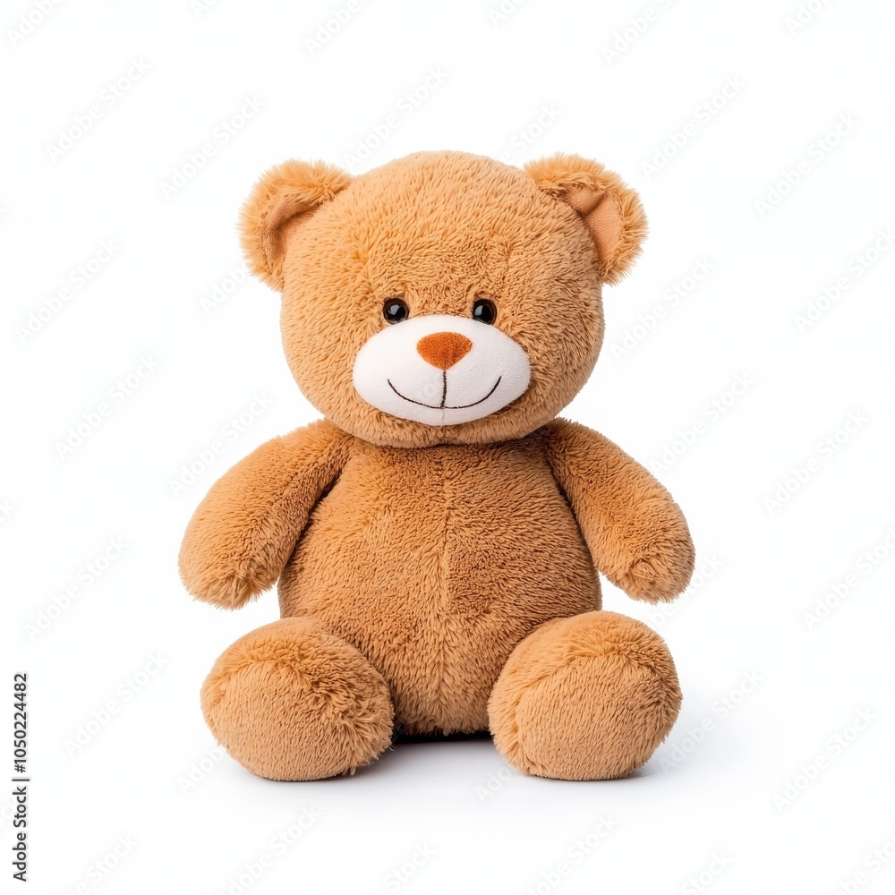 A cute plush teddy bear with a warm smile, perfect for cuddling and comforting children. A cute plush teddy bear with a warm smile, perfect for cuddling and comforting children.