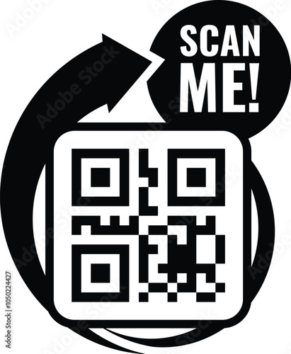 Qr code template. Scan me icon for payment. QR code mockup Symbol. Vector illustration