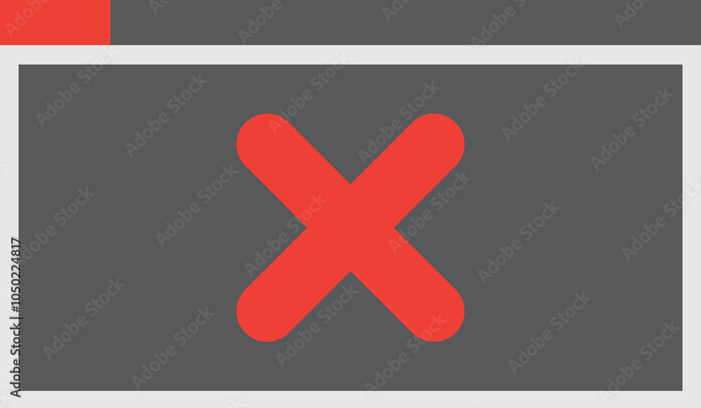 Obraz premium Warning Popup, Error System Symbol