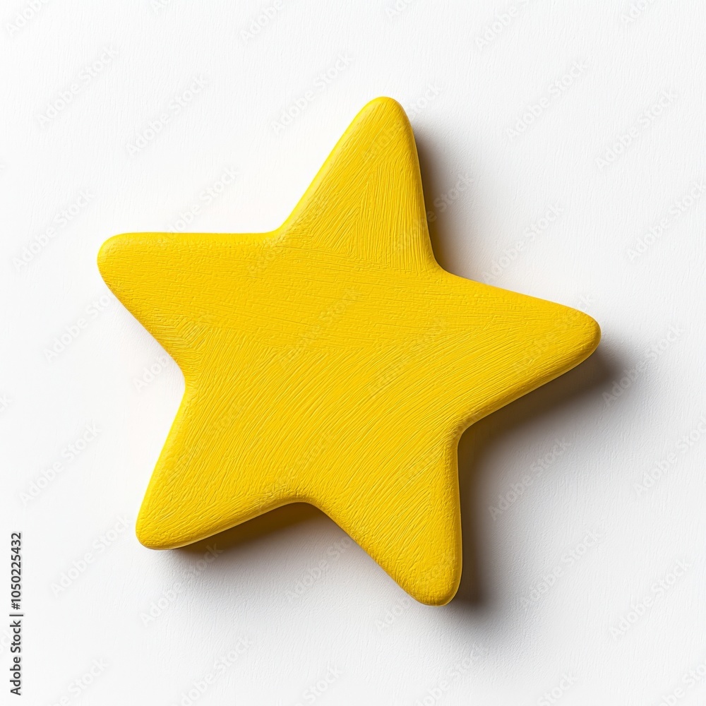 A bright yellow star shape against a textured white background, perfect for playful and whimsical design themes. A bright yellow star shape against a textured white background, perfect for playful and whimsical design themes.