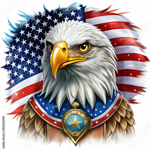 psd eagle patriotic 4th july american flag sublim photo