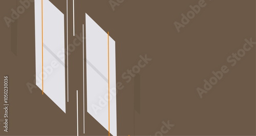 Abstract Modern Deep Green Design with Lines and Shapes