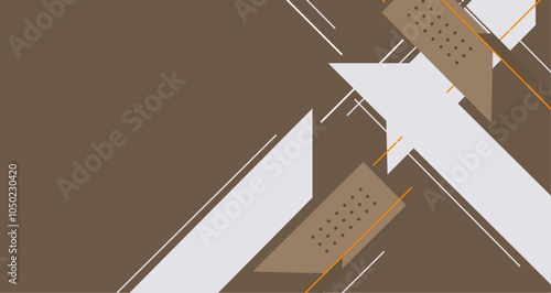 Abstract Modern Deep Green Design with Lines and Shapes