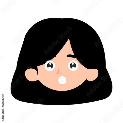 blondeand black  hair with young girls sad face expression collection