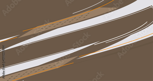 Abstract Modern Deep Green Design with Lines and Shapes