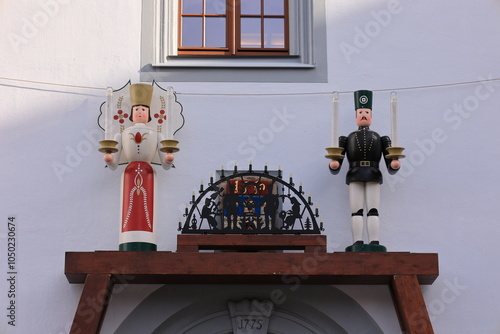 Blick in die Altstadt von Freiberg in Sachsen photo