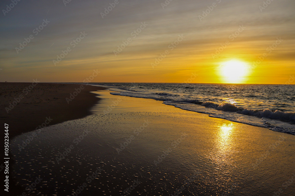 Couché de soleil sur la plage du grand crohot Couché de soleil sur la plage du grand crohot