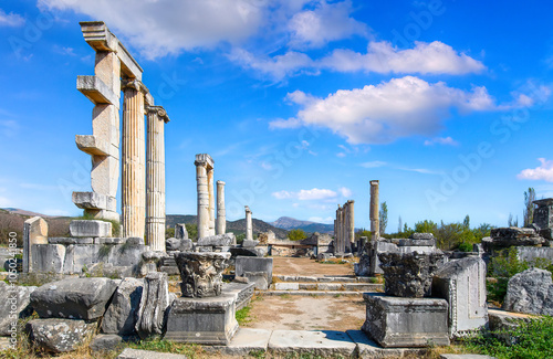 The ruins of Aphrodisias Ancient city (Afrodisias) in Turkey. The city was named after Aphrodite, the Greek goddess of love photo