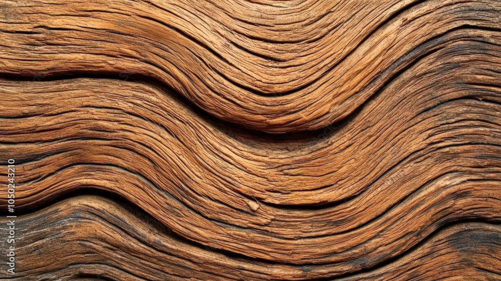 Wavy patterns of old wood grain create seamless texture, showcasing rich brown tones and intricate lines that evoke sense of natural beauty and timelessness Wavy patterns of old wood grain create seamless texture, showcasing rich brown tones and intricate lines that evoke sense of natural beauty and timelessness