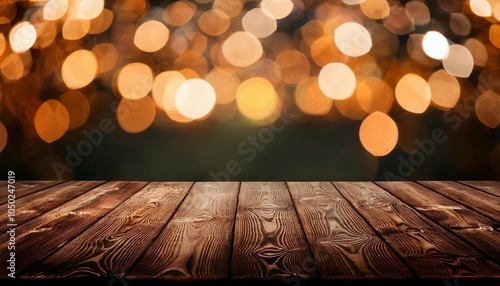 wooden table banner background bokeh lighs photo