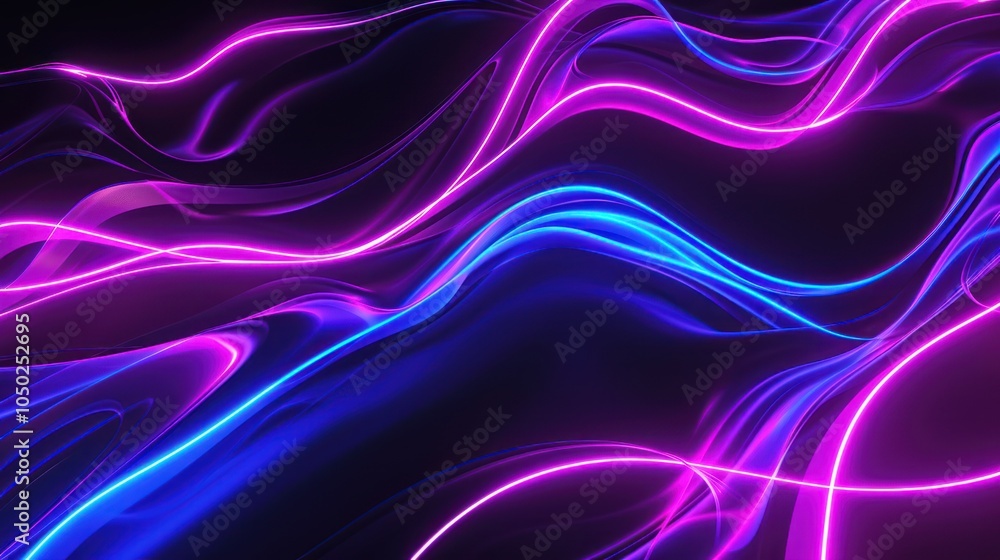 Fototapeta premium Abstract Neon Waves