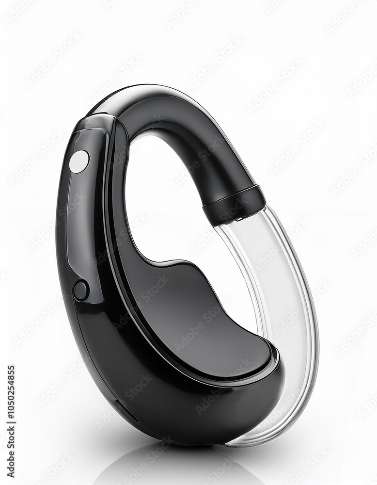 3d design of black hearing aid for people with hearing impairments 3d design of black hearing aid for people with hearing impairments