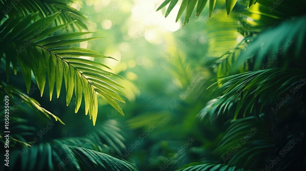 Lush Jungle with Diverse Biodiversity Close Up Lush Jungle with Diverse Biodiversity Close Up