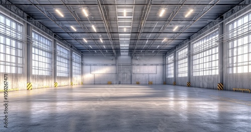 Empty Warehouse Interior.