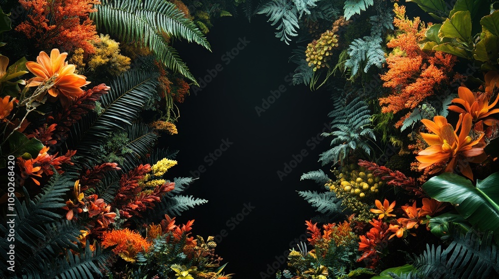 Lush Temperate Rainforest with Vibrant Flora and Fauna Lush Temperate Rainforest with Vibrant Flora and Fauna