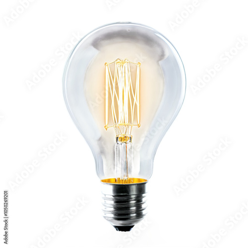 light bulb isolated on transparent background photo