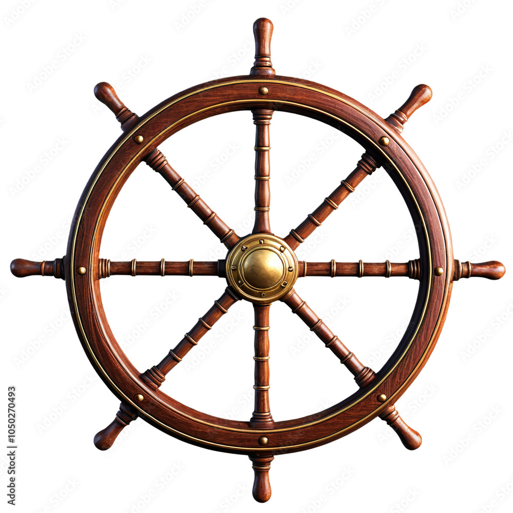 steering wheel of a ship isolated on transparent background steering wheel of a ship isolated on transparent background