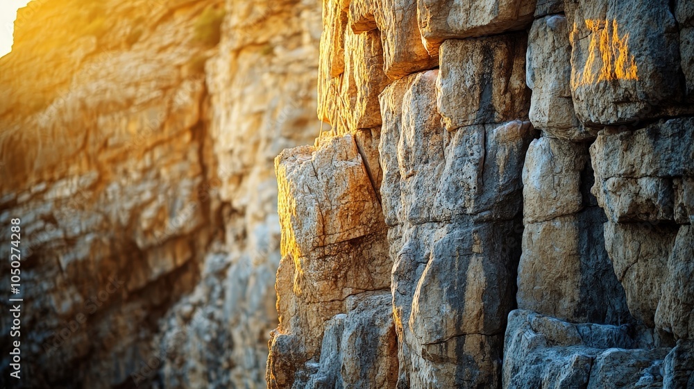 Fototapeta premium Rocky Cliffs Ideal for Climbing and Rappelling Activities