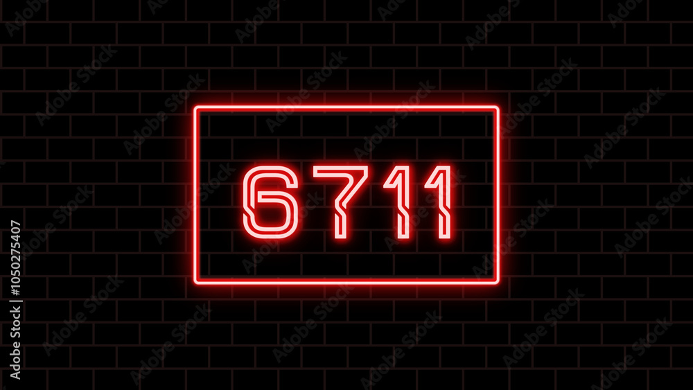 6711年のネオン文字 6711年のネオン文字