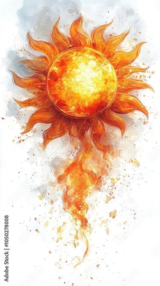 round sun radiating warmth and light isolated on a pure white background symbolizing positivity and energy evoking a sense of optimism and clarity round sun radiating warmth and light isolated on a pure white background symbolizing positivity and energy evoking a sense of optimism and clarity
