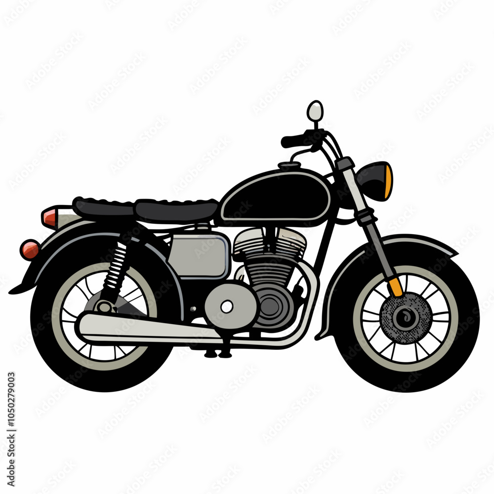 Fototapeta premium Royal Enfield motorcycle vector Illustration on a white background 