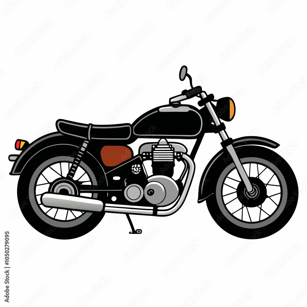 Fototapeta premium Royal Enfield motorcycle vector Illustration on a white background 
