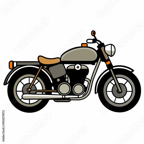 Royal Enfield motorcycle vector Illustration on a white background 