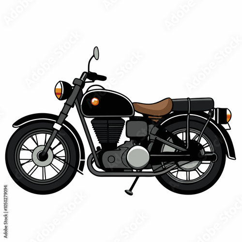 Royal Enfield motorcycle vector Illustration on a white background 