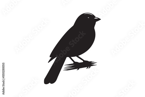 Scarlet Tanager silhouette bundle , Scarlet Tanager silhouette vector illustration