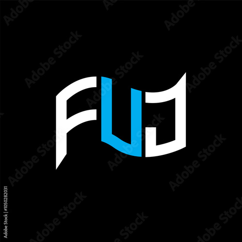 FUJ logo design, FUJ simple and modern logo. FUJ luxurious alphabet design