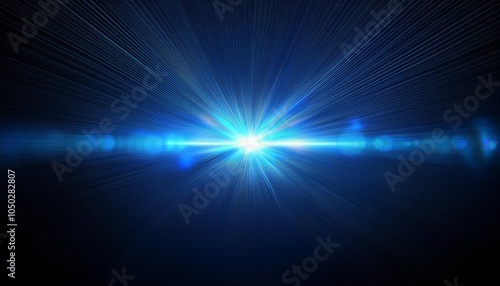 background of blue and bright lens flare lights abstract image