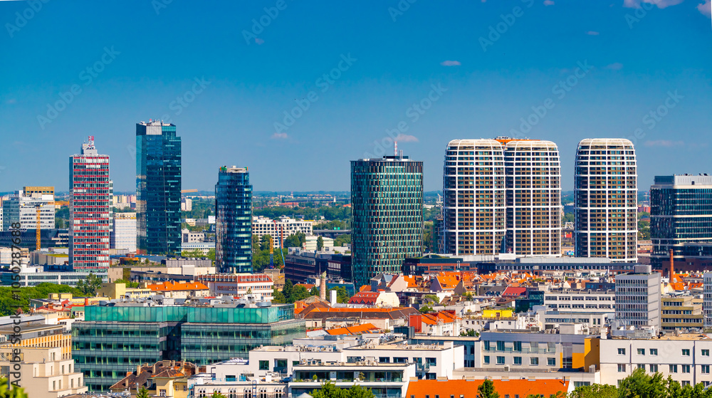 Bratislava skyline with modern architecture, Slovakia