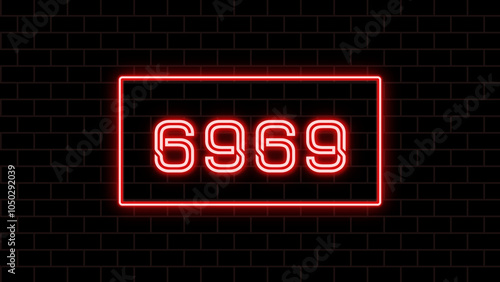 6969年のネオン文字