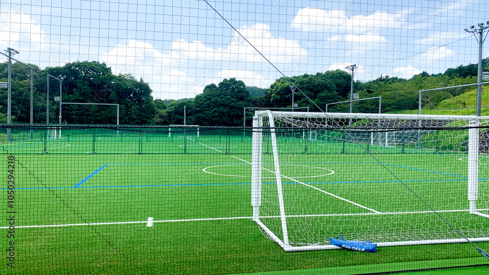 Fototapeta premium 広々とした屋外フットサルコート