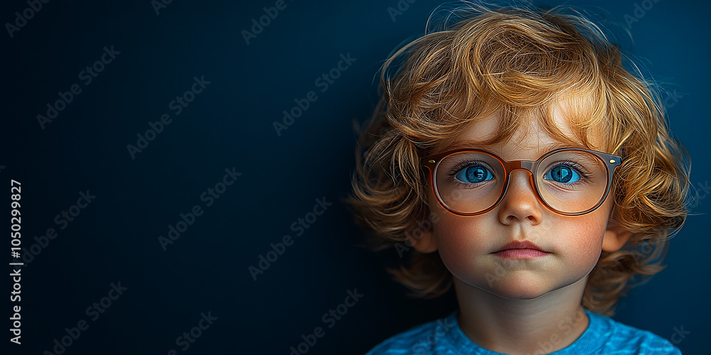 Portrait of a cute little boy with glasses Portrait of a cute little boy with glasses